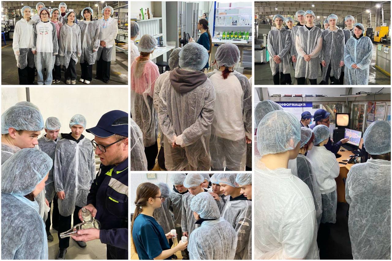 Школьники из Алексина побывали на стекольном заводе